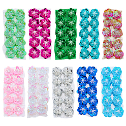 (52) Непрозрачная лаванда 100 шт. 10 цветные пластиковые пайетки и бусины для одежды, разноцветные, 190x190x8 мм, 10 шт / цвет