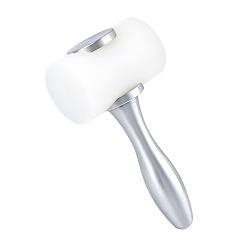 Белый Молоток из алюминиевого сплава, двойной конец, с нейлоновой головкой молотка, белые, 167x79.5x50 мм