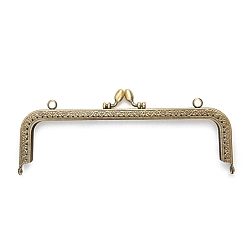 Античная Бронза Ручка из сплава с замком «поцелуй», с поиском брелка, для изготовления портмоне, античная бронза, 9x20.5 см