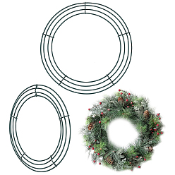 Ring 2шт. железные рамки для венков, для рождественских свадебных торжеств, кольцо, 308x2~12.5 мм