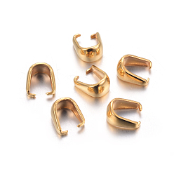 Золотой 304 из нержавеющей стали оснастки на поруки, золотые, 7x6x4 мм, штифты : 1 мм
