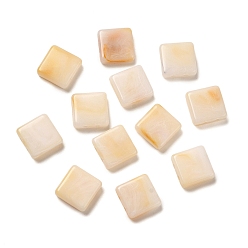 Белый Навахо Непрозрачные акриловые бусины, квадратный, навахо белый, 8x8x3 мм, отверстие : 1 мм