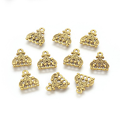 Античное Золото Коннекторы люстры тибетского стиля, без свинца и без кадмия, античное золото , 14.5x13x2.5 мм, отверстие : 2 мм