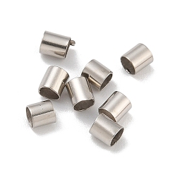 Платина Бисера латунной трубки, без кадмия и без свинца, платина, 2.7x2.2 мм, отверстие : 2 мм