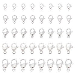 Silver 40Pcs 5 Style 304 Stainless Steel Lobster Claw Clasps, Parrot Trigger Clasps, Silver, 8pcs/style