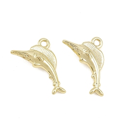 Fish Подвески из сплава , амулеты с морскими животными, долговечный, стойки покрытие, золотые, парусник, 13x23x5 мм, отверстие : 1.9 мм