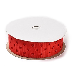 (123L) Белый крем непрозрачный блеск Полиэфирная лента, сердце, для аксессуара одежды, огнеупорный кирпич, 1-1/8 дюйм (30 мм), около 20.00 ярдов (18.29 м) / рулон