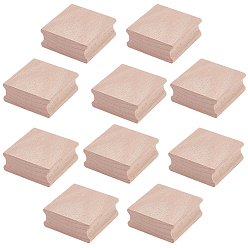 BurlyWood Square Grooved Wood Blocks for Stamp Carving, Unfinish Wood Craft Supplies, BurlyWood, 50.5x50x20mm