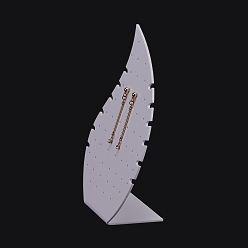 Weiß Acryl-Ohrringständer Displays, l-förmig, weiß, 4.6x9.9x15.2 cm