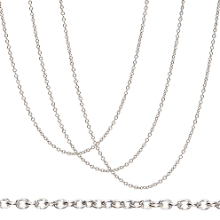 Stainless Steel Color 304 Stainless Steel Necklace, Cable Chains, with Lobster Clasps, Stainless Steel Color, 19.69 inch(500mm), 1.5mm, 30pcs/box