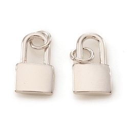 Платина Латунь прелести, с прыжковых колец, запирать, платина, 14x8x2 мм, отверстие : 3 мм
