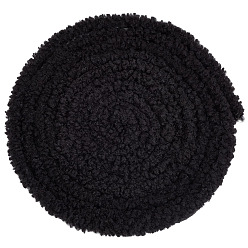 Черный 5m искусственные шерстяные ленты, аксессуары для одежды, чёрные, 3/4 дюйм (19 мм), около 5.47 ярдов (5 м) / комплект