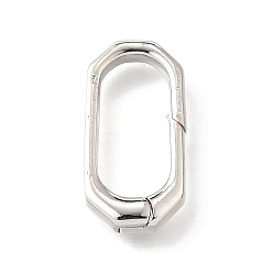 Платина Латунные пружинные кольца, долговечный, без кадмия и без свинца, стойки покрытие, овальные, платина, 20x10x3 мм, отверстие : 15 мм