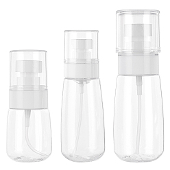 Clear 3Pcs 3 Styles PETG Portable Pen Perfume Spray Bottle, with PP Cover, Empty Refillable Bottles, Clear, 4x9.2cm, Capacity: 30ml(1.01 fl. oz)