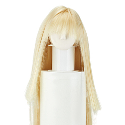 Лимонный шифон Шапочки для париков из волокна, кукольные волосы, лимонный шифон, 370~390 мм