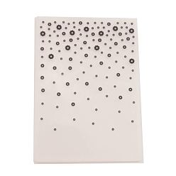 Flower Transparent Plastic Embossing Template Folders, For DIY Scrapbooking/Photo Album Decorative/Embossed Paper, Stamp Sheets, Black, Flower Pattern, 14.5x10.5cm