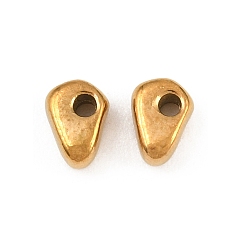 Треугольник 304 из нержавеющей стали бусы, геометрия, реальный 18 k позолоченный, ионное покрытие (ip), треугольные, 7x5x3 мм, отверстие : 1.4 мм