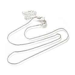 Платина Ожерелья-цепочки из латуни для женщин, платина, 17.72~17.91 дюйм (45~45.5 см)