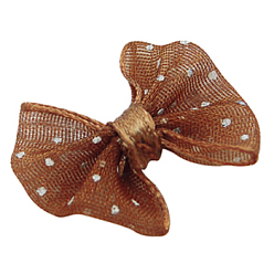 Terre De Sienne   Cheveux arcs de ruban bowknot, accessoires de costumes, Sienna, environ 20 mm de large, Longueur 23mm