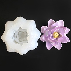 Белый Силиконовые формы для свечей своими руками в виде нескольких цветов, пищевой силикон, изготовление украшений, для изготовления свечей, белые, 80x40 мм