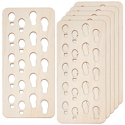 Лимонный шифон Деревянные подставки под ноги, для аксессуаров для кукольного домика, прямоугольные, лимонный шифон, 180x80x2.5 мм