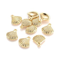 Настоящее золото 18K Подвески из сплава , Тема океана, без свинца, без никеля и без кадмия, оболочка, реальный 18 k позолоченный, 17x16x3 мм, отверстие : 1.5 мм