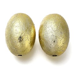 Champagne Gold УФ-покрытие ccb пластиковые бусины, текстура, овальные, шампанское золото, 24x17.5 мм, отверстие : 2 мм