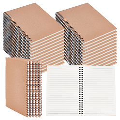 Цвет Древесины 30шт. прямоугольная крафт-бумага 5 тетрадь на отдельных листах, с железными связующими кольцами, деревесиные, 206x146x6~13.5 мм, 60 листов/шт.