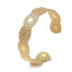 Настоящее золото 14K Ионное покрытие (IP) 304 браслеты-манжеты из нержавеющей стали для женщин, звезда, реальный 14 k позолоченный, внутренний диаметр: 2-1/4 дюйм (5.7 см)