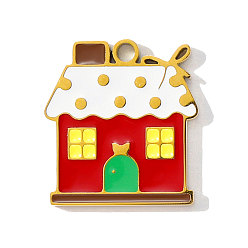 Разноцветный 304 нержавеющей стальной эмали подвески, прелести дома, ионное покрытие (ip), реальный 18 k позолоченный, красочный, 15x14 мм