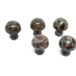 Снежный Обсидиан Натуральные снежинки, фигурки целебных грибов из обсидиана, Украшения из камня с энергией Рейки, 20 мм