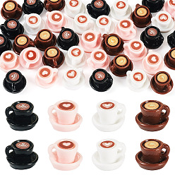 (52) Непрозрачная лаванда 40 шт. 4 миниатюрные украшения из цветной смолы и кофе, для садовых кукольных домиков, разноцветные, 15.5x16.5x11.5 мм, 10 шт / цвет