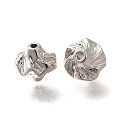 Платинированный Латунные бусины, без кадмия, без никеля и без свинца, спираль, Реальная платина, 9.5x9 мм, отверстие : 1.2 мм