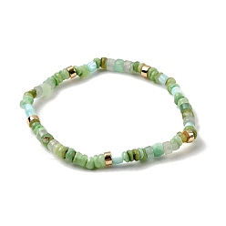 Амазонит Браслеты из натуральных бусин амазонита и ракушек для женщин, колонка, внутренний диаметр: 6-7/8 дюйм (17.5 см)