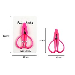 Темно-Розовый Ножницы из нержавеющей стали, швейные ножницы, с пластиковыми ручками, темно-розовыми, 120x70 мм