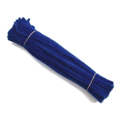 Темно-Синий Плюшевые палочки своими руками, с железным сердечником, трубочисты, материал для детских поделок, темно-синий, 300 мм, 100 шт / комплект
