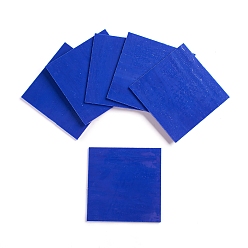 Средно-синий Различные стеклянные листы, большой собор стеклянная мозаика, для поделок, светло-синий, 100.5x100.5x2.5 мм