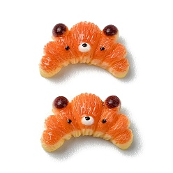 Food Непрозрачные кабошоны из смолы, имитация еды, круассан, 8x12x3.5 мм