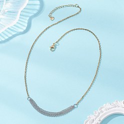 Золотой & Цвет Нержавеющей Стали Двухцветные 304 подвески на цепочке из нержавеющей стали с колонновидными звеньями, золотые и нержавеющая сталь цвет, 18.11 дюйм (46 см)