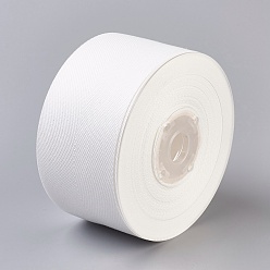 White Rayon and Cotton Ribbon, Twill Tape Ribbon, Herringbone Ribbon, White, 1 inch(25mm), about 50yards/roll(45.72m/roll)