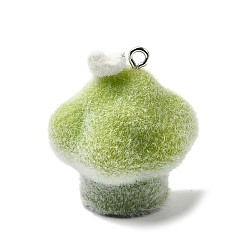 Дерево Подвески из непрозрачной смолы, с платиновыми тоновыми железными петлями, дерево, 29x27x24.5 мм, отверстие : 2 мм