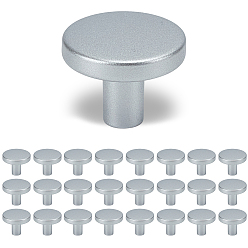 Платина 25 шт. круглая ручка-скоба из сплава, двери шкафа ручка мебель тянуть, с винтами, платина, 30x24 мм