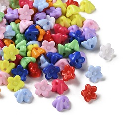 Цветок Непрозрачные акриловые бусины, цветок, 10.5x6.5 мм, отверстие : 1.8 мм, Около 1923 шт / 500 г