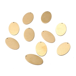 Золотой Ионное покрытие (ip) 304 подвески из нержавеющей стали, двухсторонний подъемный стол, пустая бирка с матовой отделкой, овальные, золотые, 31x19x1 мм, отверстие : 1.6 мм