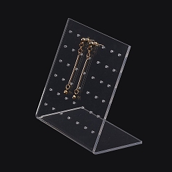 Transparent Acryl-Ohrringständer Displays, l-förmig, Transparent, 4.7x9.5x8.4 cm