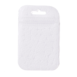 Weiß Wiederverschließbare PP-Vliesbeutel, wiederverschließbare Beutel, selbstdichtender Beutel, Rechteck, weiß, 9x5.5x0.15 cm