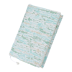 Светло-зеленый Тканевые обложки для книг, обертки для ноутбука, прямоугольник с узором в полоску, светло-зеленый, 215x162x2.5 мм