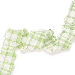 Желто-Зеленый 20 лента из полиэстера с оборками в ярдах, плиссированная тартановая лента на свадьбу, подарок, оформление партии, желто-зеленый, 1-1/2 дюйм (38 мм), около 20.00 ярдов (18.29 м) / рулон