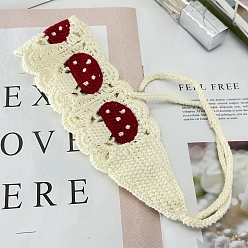 Белый Хлопковые повязки крючком, аксессуары для волос, гриб, белые, 65 мм