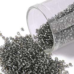 (29B) Silver Lined Gray Круглые бусины toho, японский бисер, (29 b) серебристый серый, 15/0, 1.5 мм, отверстие : 0.7 мм, Около 135000 шт / фунт